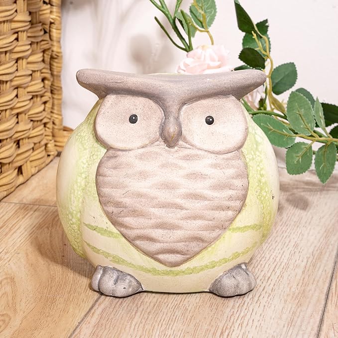 Topadorn Ceramic Owl Statue for Garden Décor,Garden Statue Figurine Tableshelp Ornaments Statues