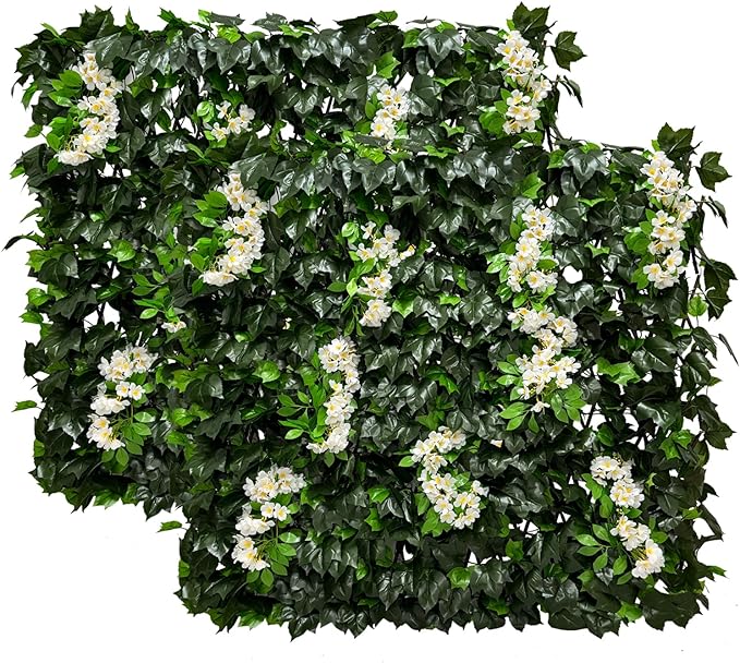 Artificial Expandable Ivy Privacy Fence Screen,Adjustable Size,Dense Leaf Panel,Perfect for Balcony,Garden,Fence Cover and Green Wall Decoration
