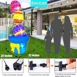 Easter Inflatables Outdoor Decorations 6FT Inflatable Stacked Eggs on Flowerpot Built-in LED Lights for Spring Holiday Party Indoor Outdoor Blow Up Decor for Garden Lawn Patio Decoration