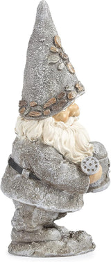 Roman Giftware Inc., Pudgy Pals Collection, Pebble Gnome with Kettle Statue, 14" H, Decorative, Garden Gift, Home Outdoor Decor, Durable, Long Lasting