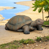 Concrete Garden Tortoise Statues - 34.2" Tortoise Statue Home Decor, Yard Outdoor Statue for Home and Garden Decor, Brown
