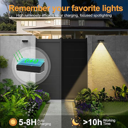 ZCXLIGHT Solar Fence Lights,Fence Lights Solar Powered Waterproof IP65 Multicolor Led 12 Fixed Colors ＆RGB Color Changing for Pool, Deck, Patio, Porch, Stairs, Holiday-8pack
