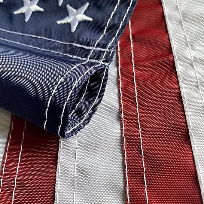 American Garden Flag 12 x 18 Inch,Embroidered Stars,Outdoor Durable Nylon,USA ResidentialYardGarden Decor,American Flag Garden Flag