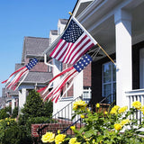 4th of July Decorations Outdoor - 2 Pack Embroidered Wind Socks for Outside Heavy Duty American Flag Windsock, for Memorial Day Independence Day & All Patriotic Events Outdoor Yard Garden Decor