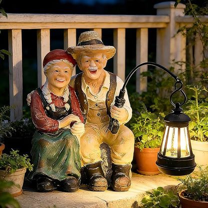 Teaeeno Couple Decor Outdoor Solor Light, Timeless Moments for A Lifelong Partnership, Gifts for Garden/Patio Decor, Essential Gifts for First Love/Anniversaries,Creating A Romantic Ambiance(Color)