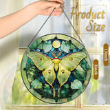 Luna Moth Sun Catcher, 8 Inch Stained Glass Suncatcher, Stained Glass Window Hanging, Luna Moth Indoor Decor, Idea Gift, Gift Exchange