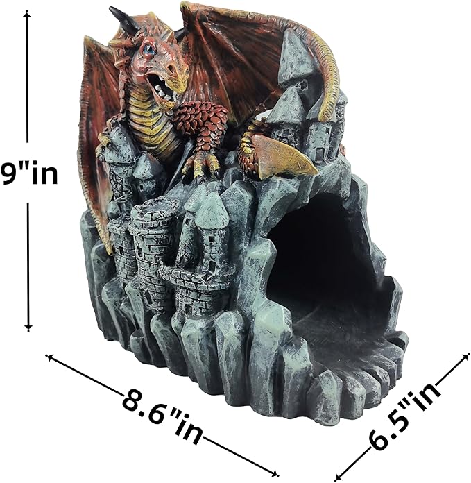 coolboy Dragon Gutter Diverter Rain,Deco Gutter Extension Downspout, Eco-Friendly Resin Statue Gutter Extender Diverter,Splash Block, Perfect Rain Gutter Downspout Extension for 3"x4" Downspouts