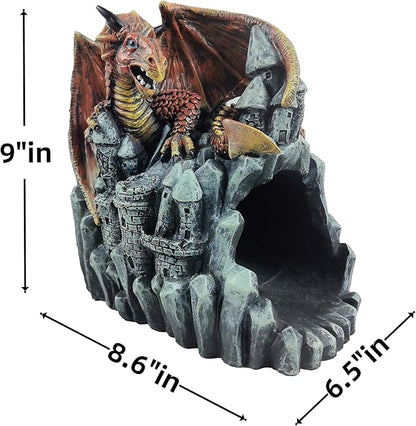 coolboy Dragon Gutter Diverter Rain,Deco Gutter Extension Downspout, Eco-Friendly Resin Statue Gutter Extender Diverter,Splash Block, Perfect Rain Gutter Downspout Extension for 3"x4" Downspouts