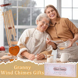 Granny Gifts, Grannie Wind Chimes for Outside, Granny Mother's Day Birthday Christmas Thanksgiving Gifts from Grandkids Grandchildren, Grannie Gifts for Grandma, 26Inch with Greeting Card