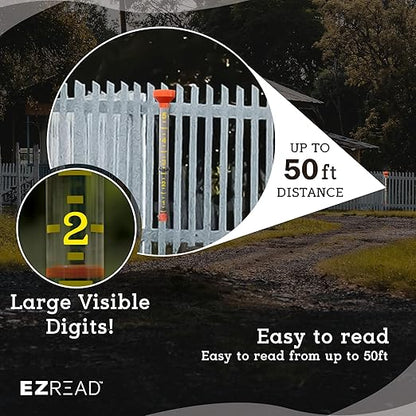 Headwind EZRead 26” Giant Professional Outdoor rain Gauge, USA Made Heavy Duty All Weather Freeze Proof mountable with Float, Orange (820-0017)