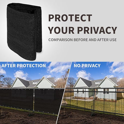 LOVE STORY Custom Size 2'6''x40' Black Balcony Privacy Screen,UV Block Privacy Fence Screen,90% Shield for Outdoor Pool Garden Apartment Railing