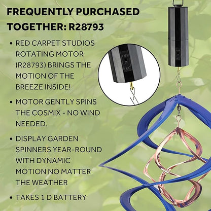 Red Carpet Studios The Original Cosmix Deluxe Helix Wind Spinner, Medium 14-Inch, Double Blue & Copper