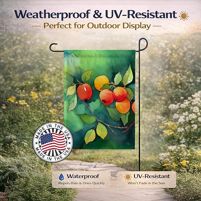 Caroline's Treasures Missouri Hawthorns in Watercolor Garden Flag Mailbox Flag Decorative Yard Flag Banner Outside Patio Artwork Yard Flower Beds, Garden Size, Multicolor