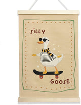 NQDWX Trendy Silly Goose Hanging Flag - Whimsical Animal Wall Decor for Kids Room, 12x17 Inch Playful Nursery Banner, Unique Gift for Teens & Goose Lovers. (147)