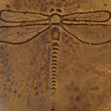 BestNest Athens Round Dragonfly Stepping Stones, Autumn Wheat, Pack of 2, Concrete Garden Discs with Raised Dragonfly Design, Durable Brown Hues, Flat Base for Easy Placement, Outdoor Pathway Decor