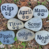 EBONY Personalized Pet Memorial Garden Stones for Dog or Cat Headstone Custom Pet Memorial Stone Customize with Name and Date Message Gift for Loss of Dog & Cat Lover (Standard)