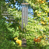 Wind Chimes for Outside,Retro Animal Style Printed Cute Aluminium Windchimes Outdoors,Soothing Melodic Memorial Wind Chime for House Porch Patio Garden Balcony Decor