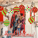 Vercraft 6 Pieces Large Christmas Balls Yard Signs with Stakes 15 Inch Outdoor Lawn Decorations Double Sided Xmas Balls Hanging Ornaments for Christmas Tree Garden Home Yard Decor