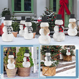 Amyhill 6 Pcs Wood Snowman Yard Stakes for Christmas Holiday Outdoor Farmhouse Snowman Decorations Xmas Garden Wooden Yard sign Decor with Stakes for Christmas Winter Lawn Patio Pathway Party Supplies