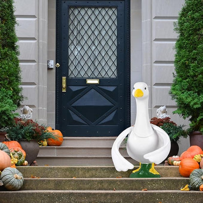 JarThenaAMCS Poseable Goose Wings for 23" - 28" Porch Goose Outfit Accessories White Wings for Fall Christmas Party Outdoor Patio Yard Lawn Decoration