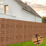 KOIUEYW Bamboo Privacy Fence, Light Russet Bamboo Reed Fencing 6ft High, Decorative Reed Rolls Privacy Screens for Patio Garden Balcony Backyard Outdoor, 6 x 6 FT