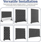 Outdoor Privacy Screen,72" H×47" W Metal Privacy Screen, Freestanding Privacy Fence Panels for Patio
