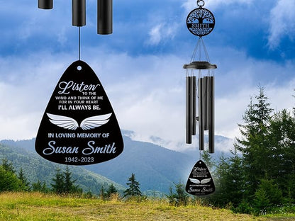 Wind Chimes for Outside Unique, Personalized Bereavement Gifts for Loss of Father, Personalized Memorial Wind Chimes, Memorial Gifts for Loss of Father, Sympathy Gifts for Loss of Dad
