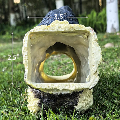 Decorative Gutter Downspout Extensions Statue,3" x 4" Downspout Extension Sculpture,Bear Decorative Rain Gutter Downspout Extension Figurine Decor Sculpture for Lawn Yard