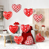 12 Pcs 12 Inch Valentine's Day Inflatable Heart Outdoor Decorations Large Valentine Heart Inflatable Hanging Ornaments PVC Love Outdoor Yard Decor for Wedding Anniversary