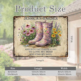 Personalized Garden Signs for Outside Custom Metal Tin Sign for Women, Funny Retro Welcome Metal Sign for Patio, Yard Rustic Home Decor Gifts for Mothers Day, Grandmas, and Gardening Lovers