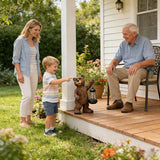 Solar Lantern Garden Statues Decor, 14" Large Outdoor Bear Figurine Lights for Yard Patio Decoration - Unique Christmas Housewarming Gifts for Grandma Wowen Mom Brown