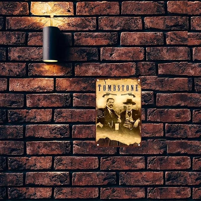Metal Retro Tombstone Wall Art, Creativity Art Decorations, Garden Sign Outside Decor，Wall Sculpture， Hanging Sculpture for Living Room Dining Room Bedroom Yard Outdoor Decor