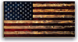 BackYardGamesUSA Rustic American Flag Wall Art Decor 24x48 – Patriotic Wood Wall Decor, All Weather Indoor Outdoor Wall Hanging for Living Room, Garage, Patio, Office
