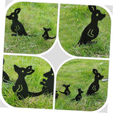 BESPORTBLE Hollow Iron Kangaroo Lawn Statue Outdoor Garden Art Decor for Backyard and Courtyard Weatherproof Animal Figurines for Farmhouse and Rustic Style