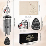 Memorial Gifts for Loss of Grandma, Wind Chimes for Outside, Sympathy Wind Chimes with Cardinal Plaque for Garden Patio Porch Decor, Bereavement Condolence Remembrance Gifts for Family