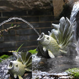 Goldfish Shape Pond spitters for Small Ponds, Fish Tank Automatic Circulation Water Landscaping Ornaments, Pool Fountains for Above Ground Pools, Garden Decor for Koi Pond(Gray,24 * 24 * 30cm)