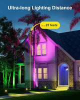 2 Pack Color Changing Solar Spotlights Outdoor for Tree, Flower, Plant, Statue, Sign, Decorative wall, Waterproof Rainbow Lanscape Spot Uplights for House Outside, Yard, Garden, Patio, Pathway, Pool
