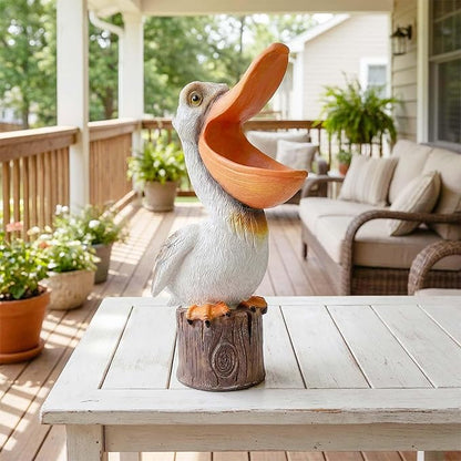 14" Toucan & Pelican Statues - Outdoor Large Bird Decor, Colorful Outdoor Bird Decor Sculpture - Bird Outdoor Animal Ornament, Tropical Tiki Bar Decor, Perfect for Garden, Patio, Yard