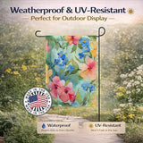 Caroline's Treasures Alaska Forget-me-nots in Watercolor Garden Flag Mailbox Flag Decorative Yard Flag Banner Outside Patio Artwork Yard Flower Beds, Garden Size, Multicolor