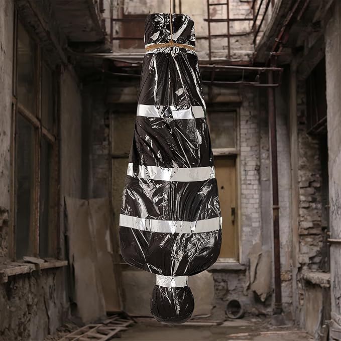 JOYIN 5ft Hanging Corpse Dead Victim Props Scary Inflatable Halloween Decorations Outdoor, Creepy Body Haunted House Decor Props for Indoor Lawn Yard Party Garden