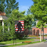 Bigfoot American Flag Garden Flags 12×18 Inch Double Sided Decorative Yard Banner for Outdoor Outside Decor
