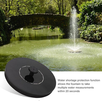 Solar Fountain Pump, ing Solar Fountain for Bird Bath, 7 Nozzles with 30 60cm Spray Height, ed Garden for Pool oor r, Includes