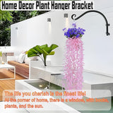 Hanging Plant Bracket, 12 inch Wall Mount Plant Hanger Outdoor Indoor, Set of 2 Retro Style Outdoor Hanging Basket Bracket Hooks for Plants Flower Bird Feeder Lanterns Wind Chimes