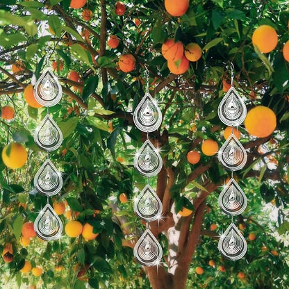 12Pcs Bird Scare Discs, 3 Set Highly Reflective Hanging Wind Spinners Outdoor Metal Bird Reflectors for Outside Garden Decor Lightweight Bird Devices to Scare Birds Away from Yard Porch
