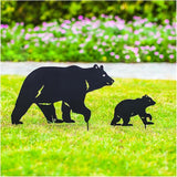 Bear Metal Garden Stakes Decorative Bear Gifts for Women/Men Bear Lovers Gifts,Black Bear Silhouette Statues for Yard Art,Outdoor Decor,Outside,Patio,Lawn Ornaments,Garden Decorations