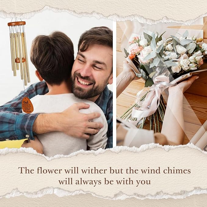 Gifts for Dad, Dad Wind Chimes, Best Gift for Dad, Birthday Gifts for Father from Daughter Son, Present for Dad, Father, Husband, Men, Dad Gift Ideas for Father's Day Thanksgiving Christmas