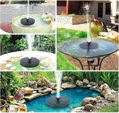 Solar Bird Bath Fountains Pump, 1W/1.4W Solar Powered Fountain Glass Panel with Fixed Rods, Standing Floating Water Fountain Pump for Bird Bath, Garden, Pond, Pool, Outdoor