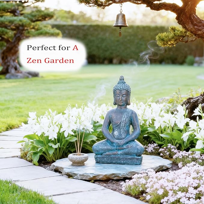 25" Large Buddha Statue Outdoor Indoor, Buddha Statues for Garden, Meditating Buddhist Statues for Home Decor, Zen Decor Buda Statue