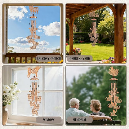 Highland Cow Gifts Windchimes - Metal Animal Wind Chimes for Cows Lover Outside Garden Yard Patio Decor Waterproof Home Indoor Hanging Decoration Christmas Birthday Gift for Mom Grandma Women