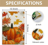 Garden Flags, Garden Flag, Stained Glass Style Pumpkin Maple Leaf Double-Sided Flags for Farmhouse Yard Outdoor Decoration-12 x 18inch (Pumpkin-5)